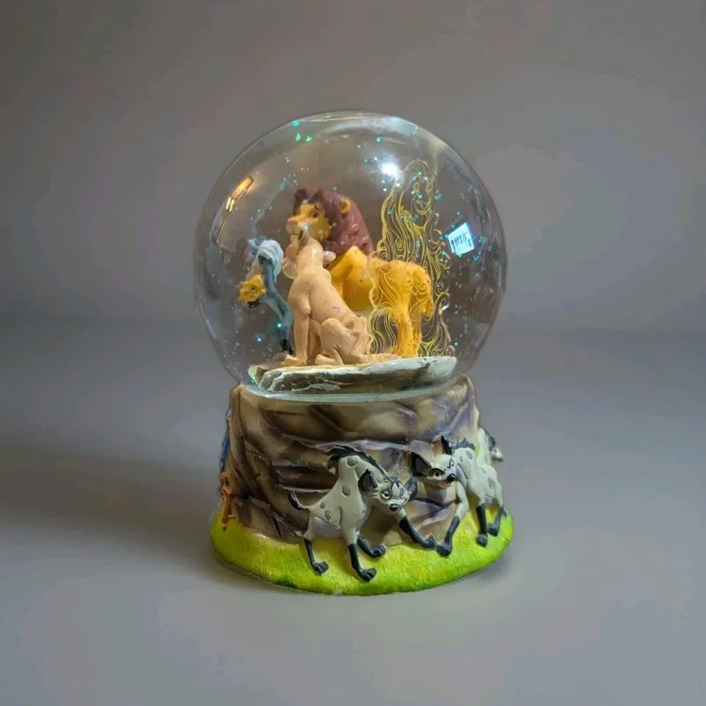 Vintage 1994 Disney Lion King Pride Rock Musical Snow Globe Circle of Life